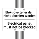 Elektroverteiler darf nicht blockiert /.../ - Electrical panel must not be blocked/.../