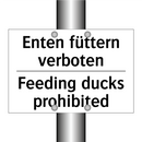 Enten füttern verboten - Feeding ducks prohibited