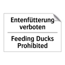 Entenfütterung verboten - Feeding Ducks Prohibited