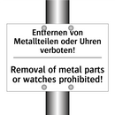Entfernen von Metallteilen oder /.../ - Removal of metal parts or watches /.../