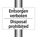 Entsorgen verboten - Disposal prohibited