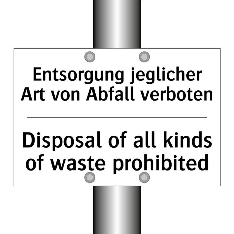 Entsorgung jeglicher Art von Abfall /.../ - Disposal of all kinds of waste /.../
