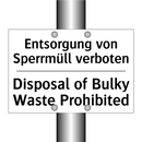 Entsorgung von Sperrmüll verboten/.../ - Disposal of Bulky Waste Prohibited/.../
