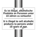 Es ist illegal, alkoholische Produkte /.../ - It is illegal to sell alcoholic /.../