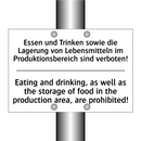 Essen und Trinken sowie die Lagerung /.../ - Eating and drinking, as well as /.../