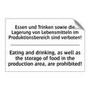 Essen und Trinken sowie die Lagerung /.../ - Eating and drinking, as well as /.../