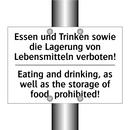 Essen und Trinken sowie die Lagerung /.../ - Eating and drinking, as well as /.../
