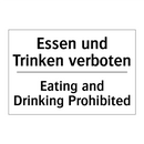 Essen und Trinken verboten - Eating and Drinking Prohibited
