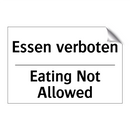 Essen verboten - Eating Not Allowed