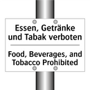 Essen, Getränke und Tabak verboten/.../ - Food, Beverages, and Tobacco Prohibited/.../
