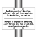 Explosionsgefahr! Rauchen, offenes /.../ - Danger of explosion! Smoking, /.../