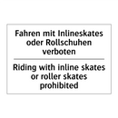 Fahren mit Inlineskates oder Rollschuhen /.../ - Riding with inline skates or roller /.../