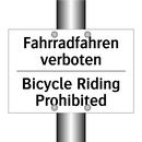 Fahrradfahren verboten - Bicycle Riding Prohibited