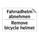 Fahrradhelm abnehmen - Remove bicycle helmet