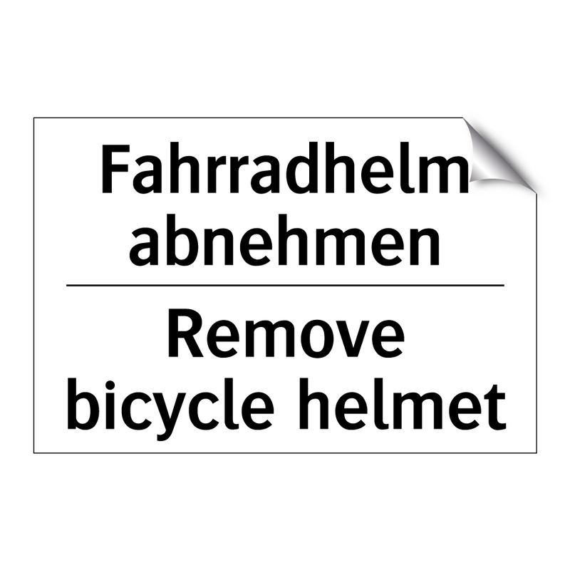 Fahrradhelm abnehmen - Remove bicycle helmet