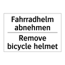 Fahrradhelm abnehmen - Remove bicycle helmet