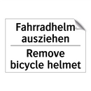 Fahrradhelm ausziehen - Remove bicycle helmet