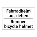 Fahrradhelm ausziehen - Remove bicycle helmet