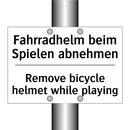 Fahrradhelm beim Spielen abnehmen/.../ - Remove bicycle helmet while playing/.../