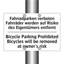 Fahrradparken verboten Fahrräder /.../ - Bicycle Parking Prohibited Bicycles /.../
