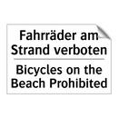 Fahrräder am Strand verboten - Bicycles on the Beach Prohibited/.../