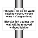 Fahrräder, die an die Wand gelehnt /.../ - Bicycles left against the wall /.../