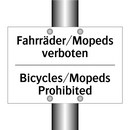 Fahrräder/Mopeds verboten - Bicycles/Mopeds Prohibited