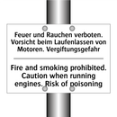 Feuer und Rauchen verboten. Vorsicht /.../ - Fire and smoking prohibited. Caution /.../