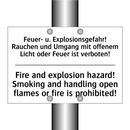 Feuer- u. Explosionsgefahr! Rauchen /.../ - Fire and explosion hazard! Smoking /.../