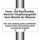 Feuer- und Rauchverbot. Vorsicht! /.../ - Fire and smoking policy prohibited. /.../