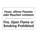 Feuer, offene Flamme oder Rauchen /.../ - Fire, Open Flame or Smoking Prohibited/.../