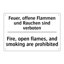 Feuer, offene Flammen und Rauchen /.../ - Fire, open flames, and smoking /.../