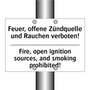 Feuer, offene Zündquelle und Rauchen /.../ - Fire, open ignition sources, and /.../