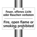 Feuer, offenes Licht oder Rauchen /.../ - Fire, open flame or smoking prohibited/.../