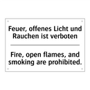 Feuer, offenes Licht und Rauchen /.../ - Fire, open flames, and smoking /.../