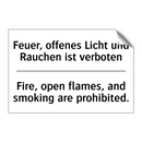 Feuer, offenes Licht und Rauchen /.../ - Fire, open flames, and smoking /.../