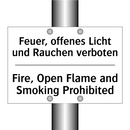 Feuer, offenes Licht und Rauchen /.../ - Fire, Open Flame and Smoking Prohibited/.../