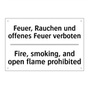 Feuer, Rauchen und offenes Feuer /.../ - Fire, smoking, and open flame /.../