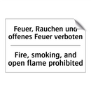 Feuer, Rauchen und offenes Feuer /.../ - Fire, smoking, and open flame /.../