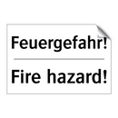 Feuergefahr! - Fire hazard!