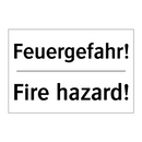 Feuergefahr! - Fire hazard!
