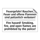 Feuergefahr! Rauchen, Feuer und /.../ - Fire hazard! Smoking, fire, and /.../