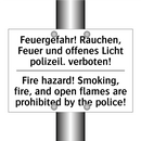 Feuergefahr! Rauchen, Feuer und /.../ - Fire hazard! Smoking, fire, and /.../