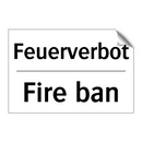 Feuerverbot - Fire ban