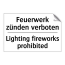 Feuerwerk zünden verboten - Lighting fireworks prohibited