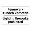 Feuerwerk zünden verboten - Lighting fireworks prohibited