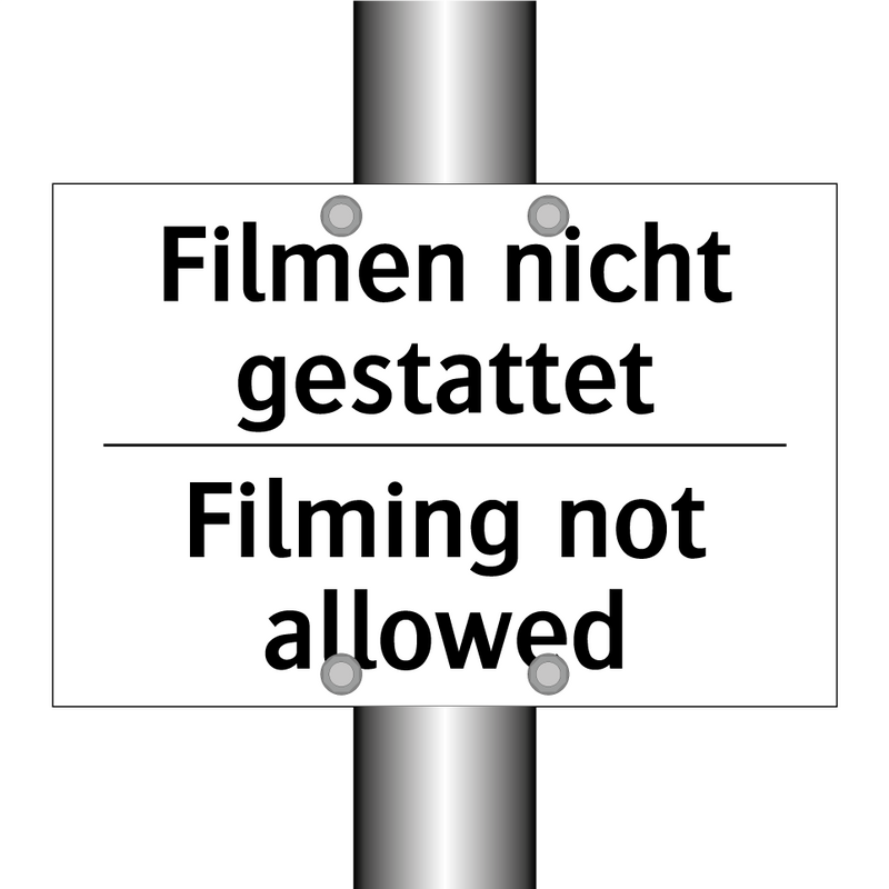 Filmen nicht gestattet - Filming not allowed