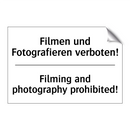 Filmen und Fotografieren verboten!/.../ - Filming and photography prohibited!/.../