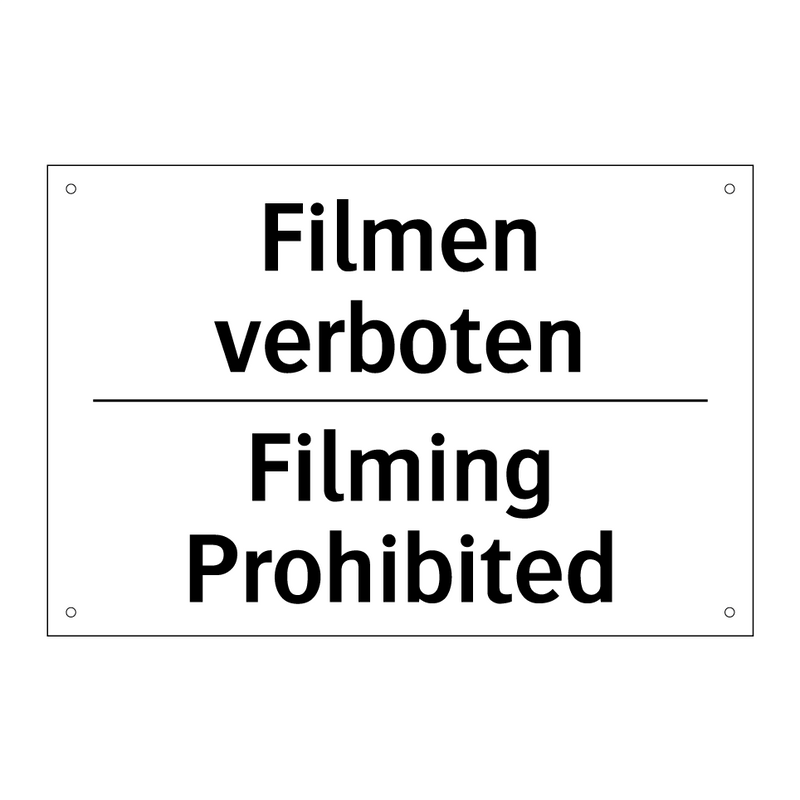 Filmen verboten - Filming Prohibited