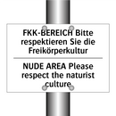 FKK-BEREICH Bitte respektieren /.../ - NUDE AREA Please respect the naturist /.../